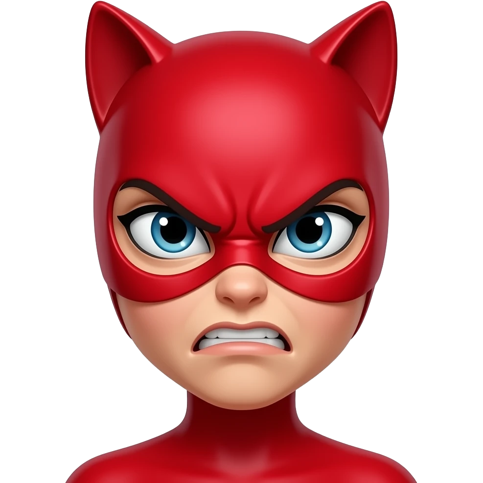 super angry red catwoman emoji