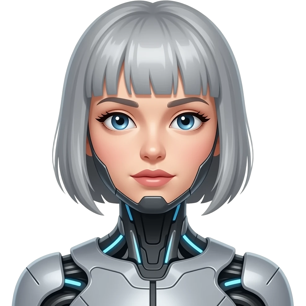 cyborg woman emoji