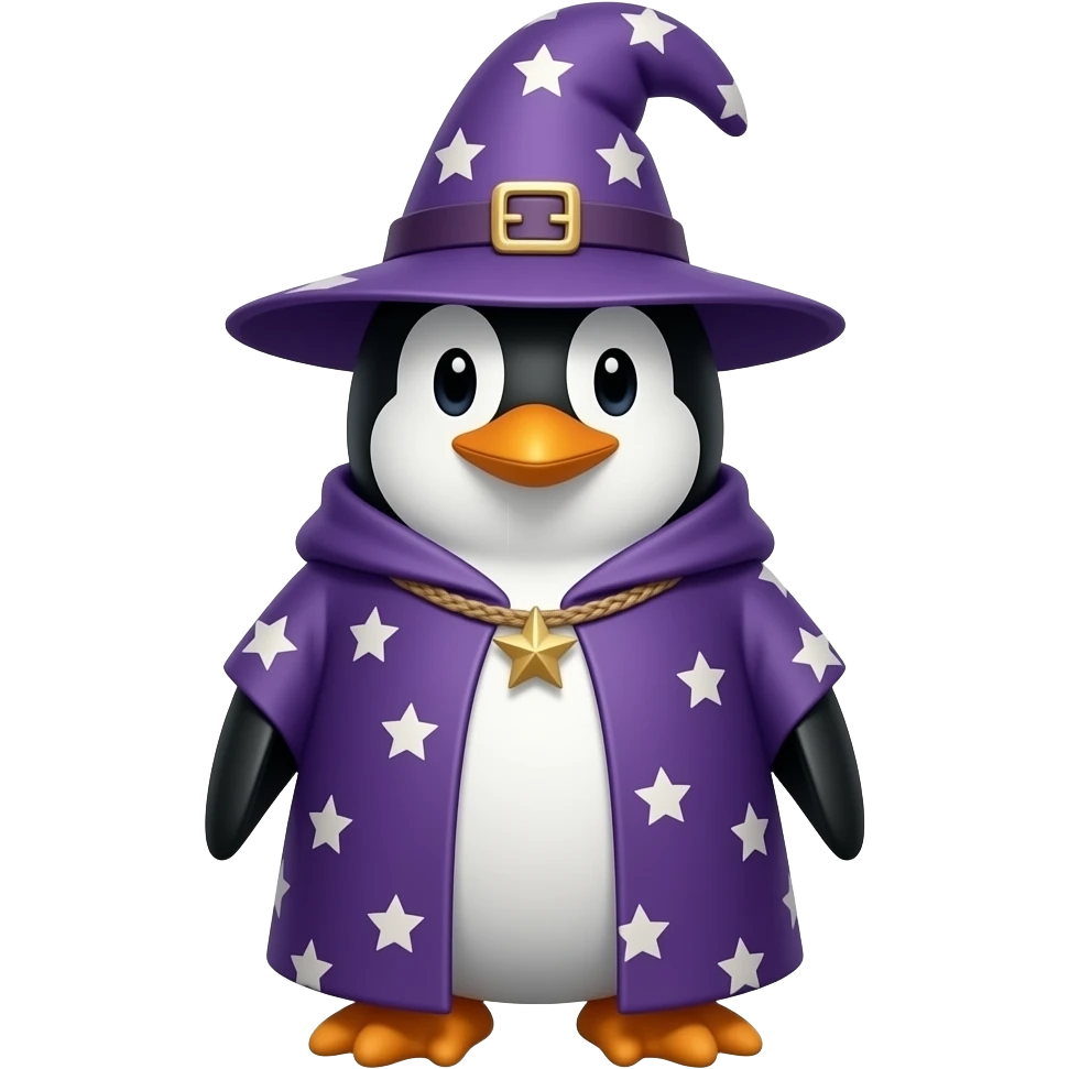 Penguin Wizard emoji
