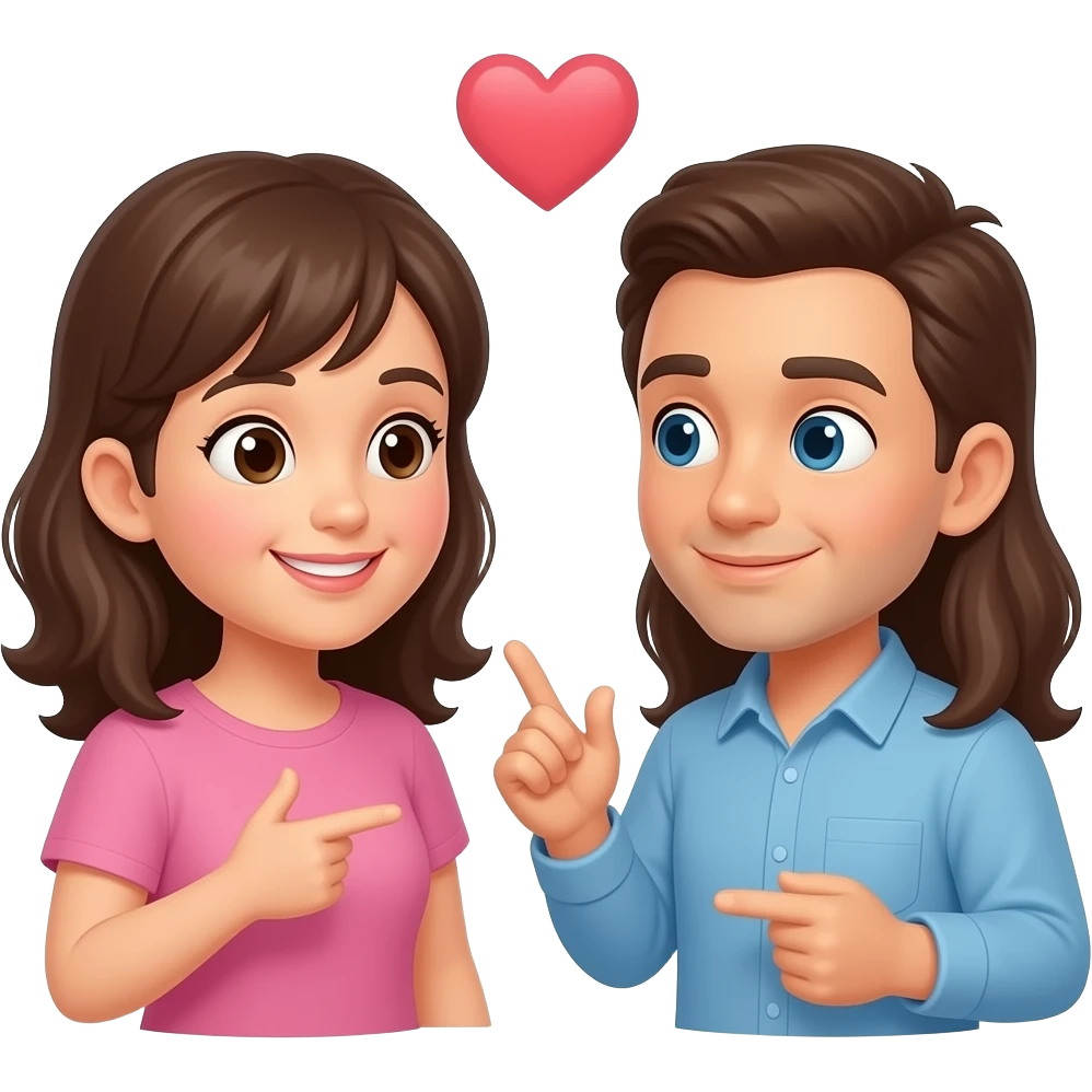 two people chatting aboput love emoji