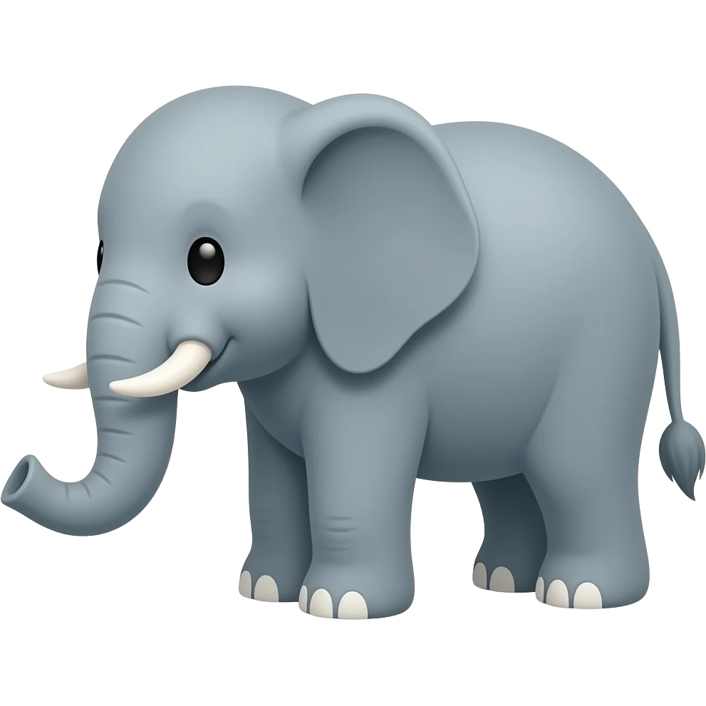 Un petit éléphant mignon emoji
