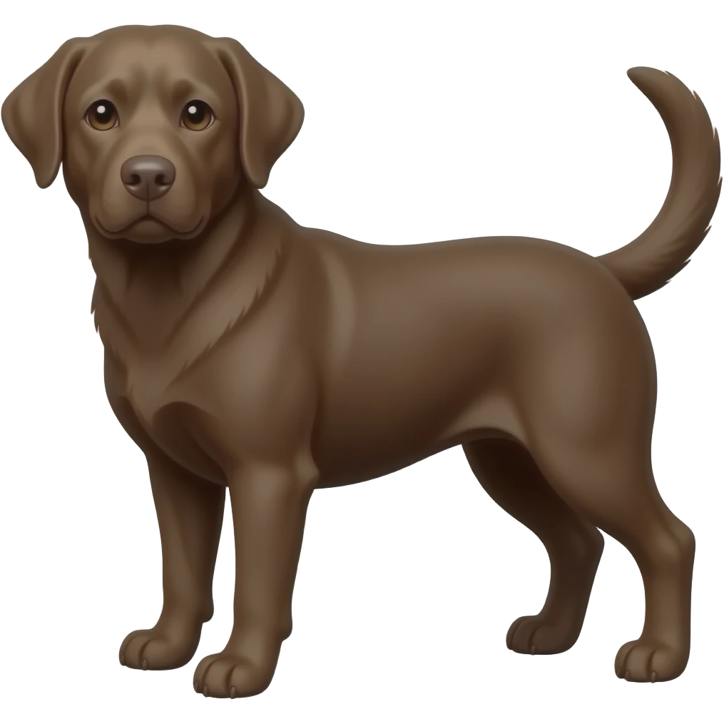 Chocolate labrador dog emoji