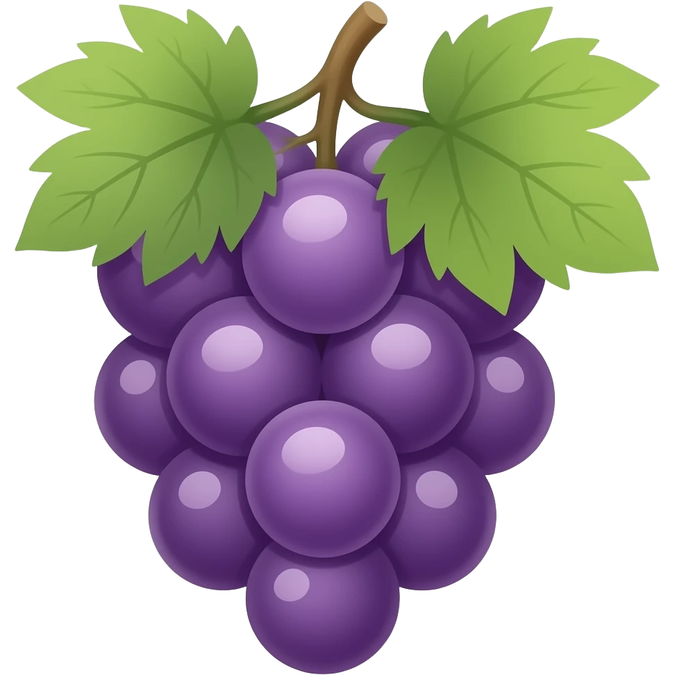 Kawaii  grapes emoji