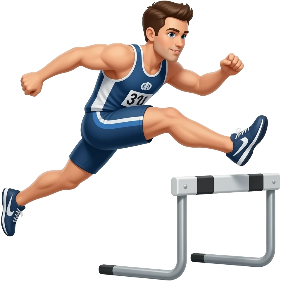 man jumping hurdles emoji