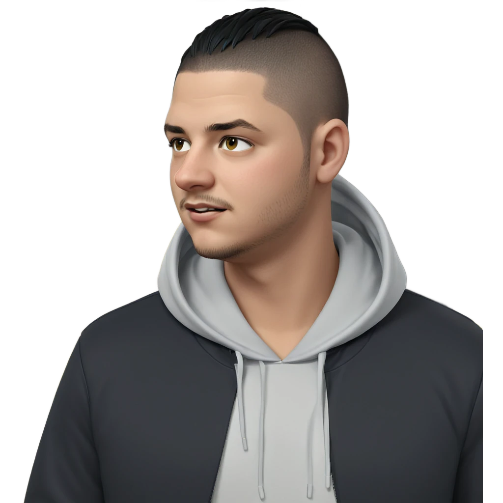 black-haired boy in hoodie emoji