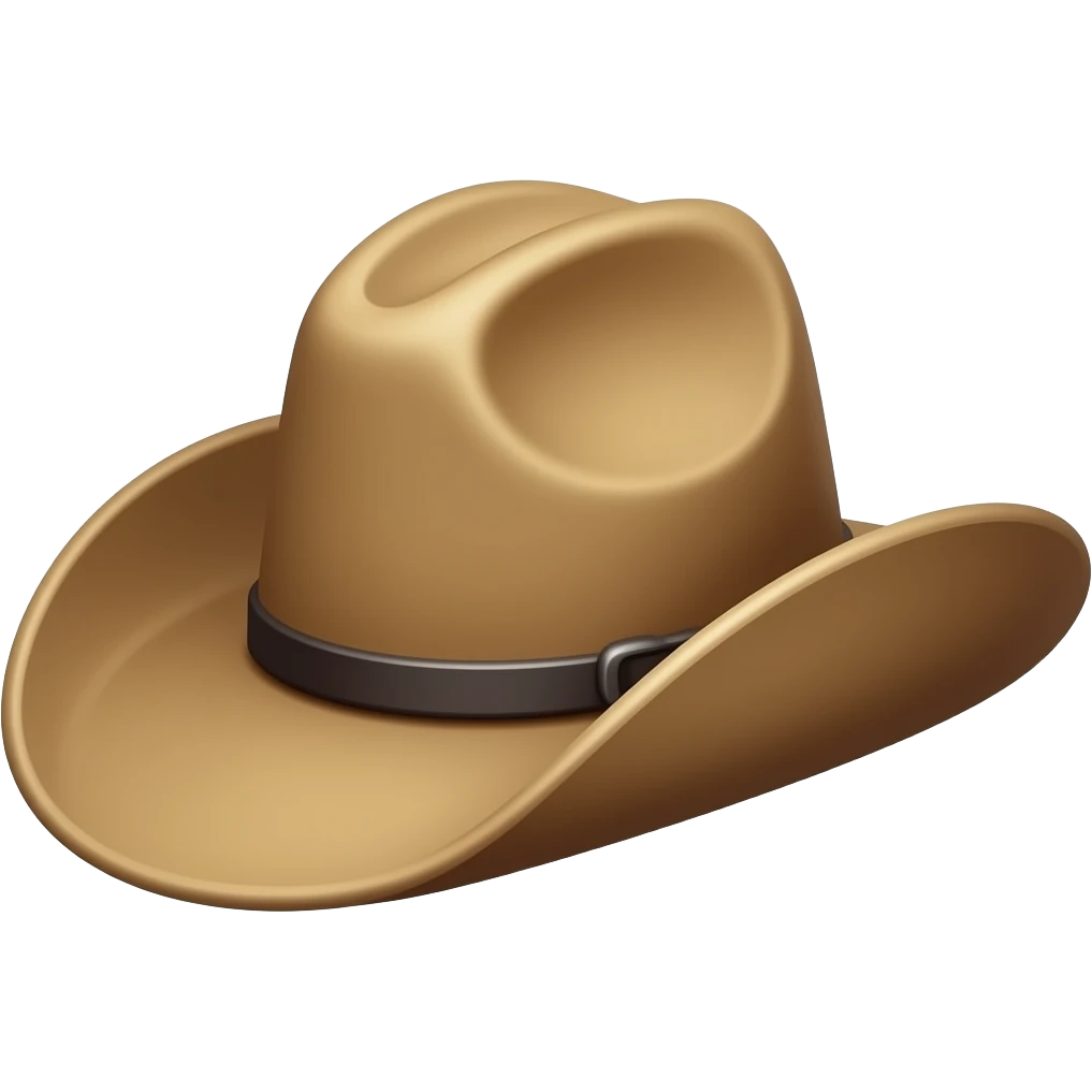 Tipping cowboy hat emoji