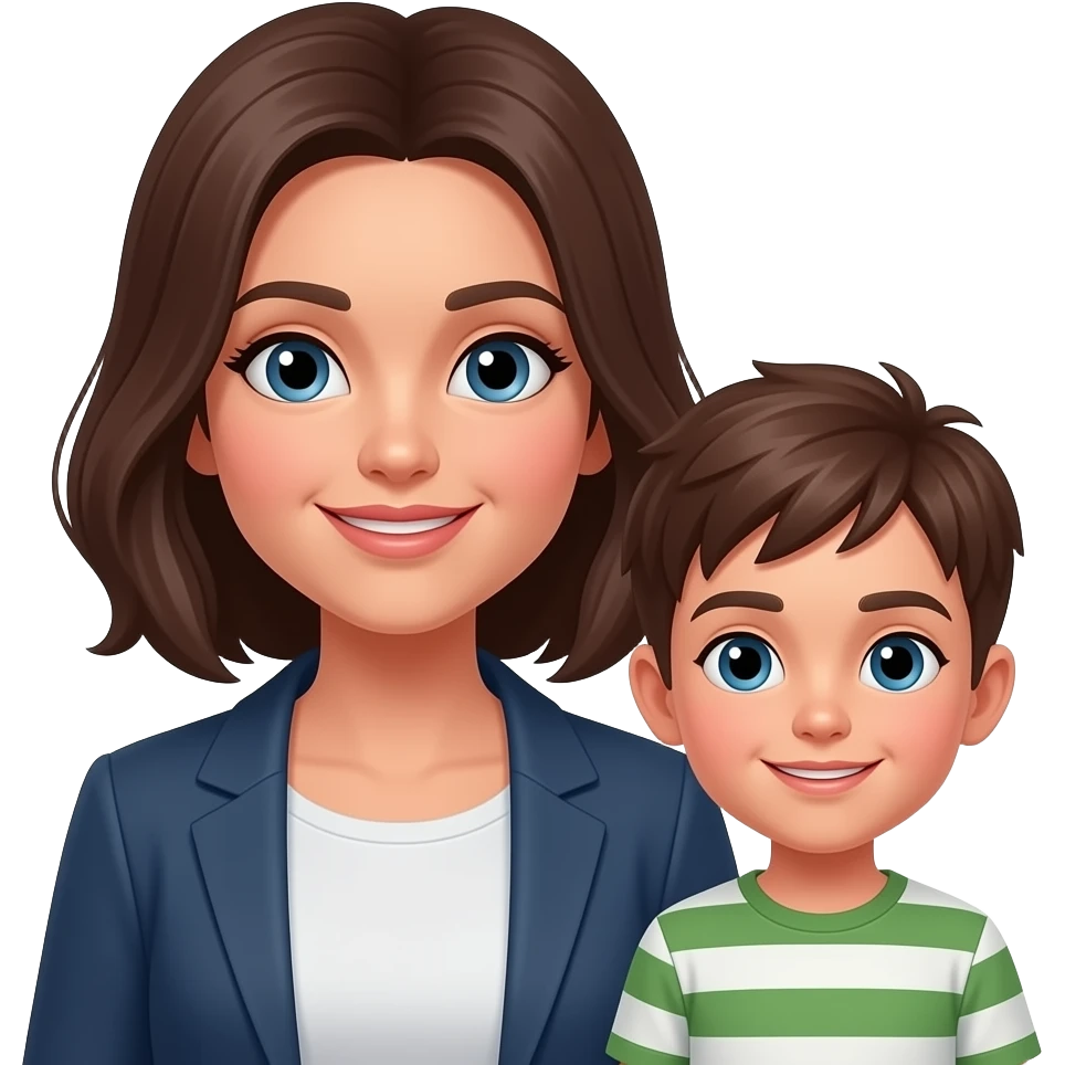 A shemale with young boy emoji