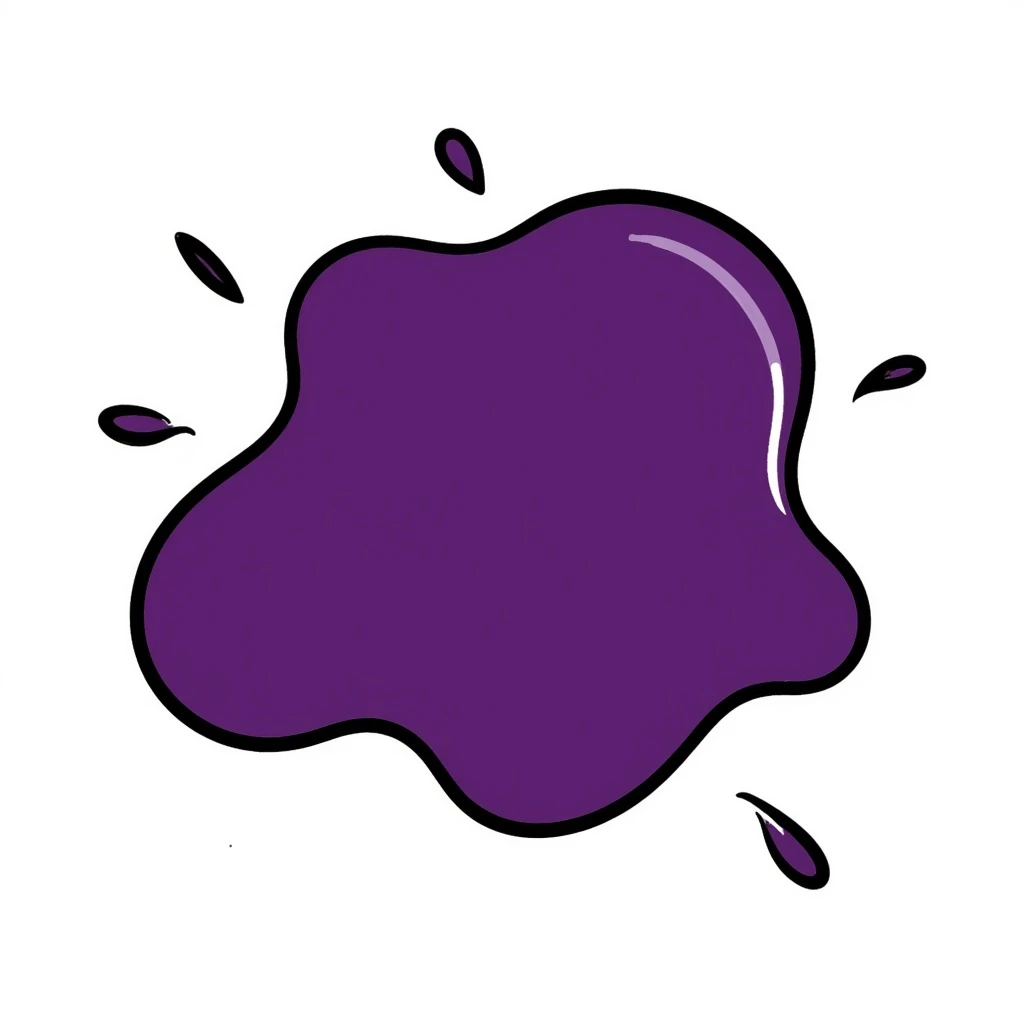 A purple paint splash emoji
