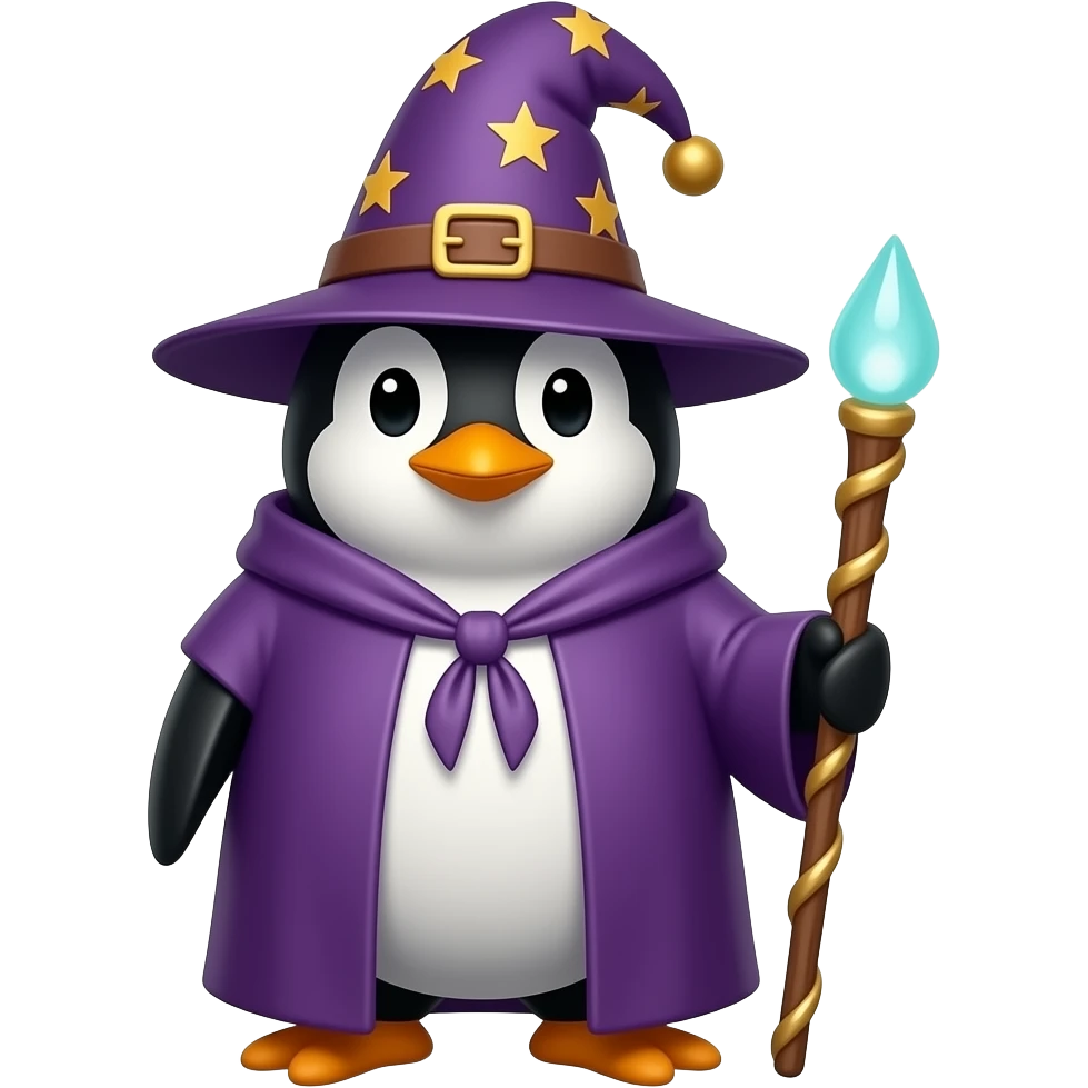Penguin Wizard emoji