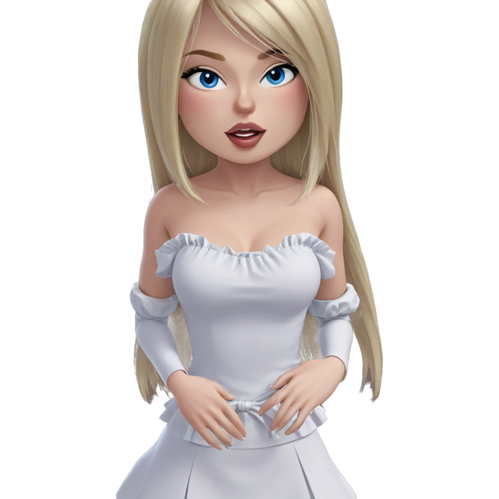 blonde girl with blue eyes emoji