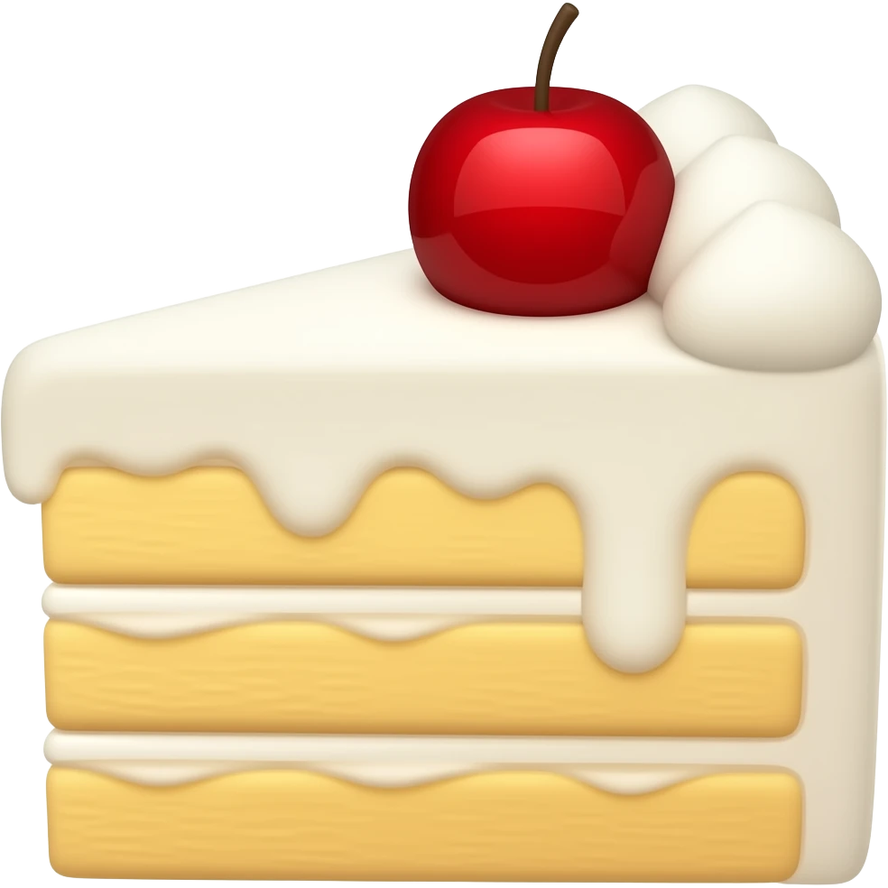 White one sliced cake emoji