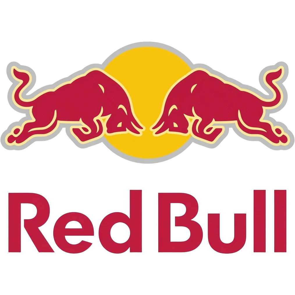 Red Bull Logo with only bulls emoji