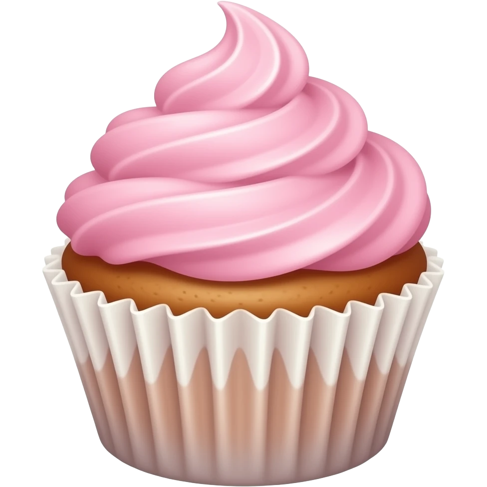 Cupcake with pink icing emoji