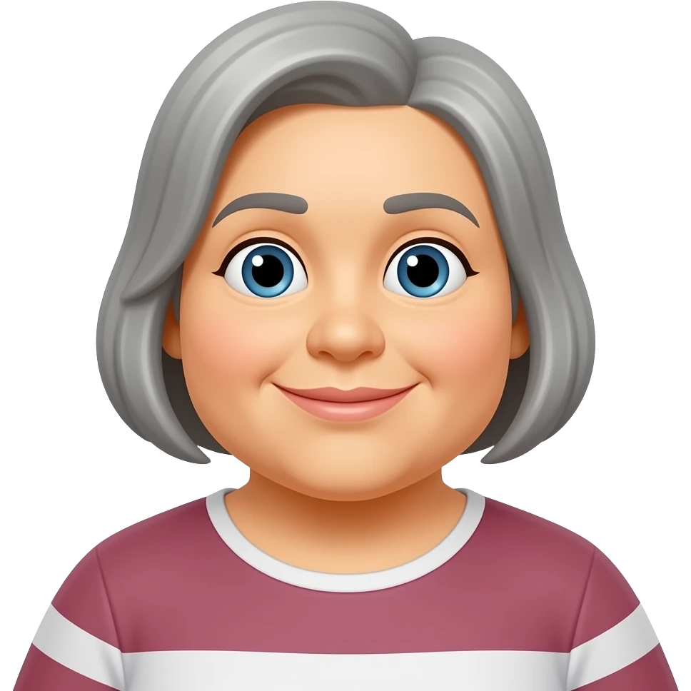 yellow face old chubby female emoji