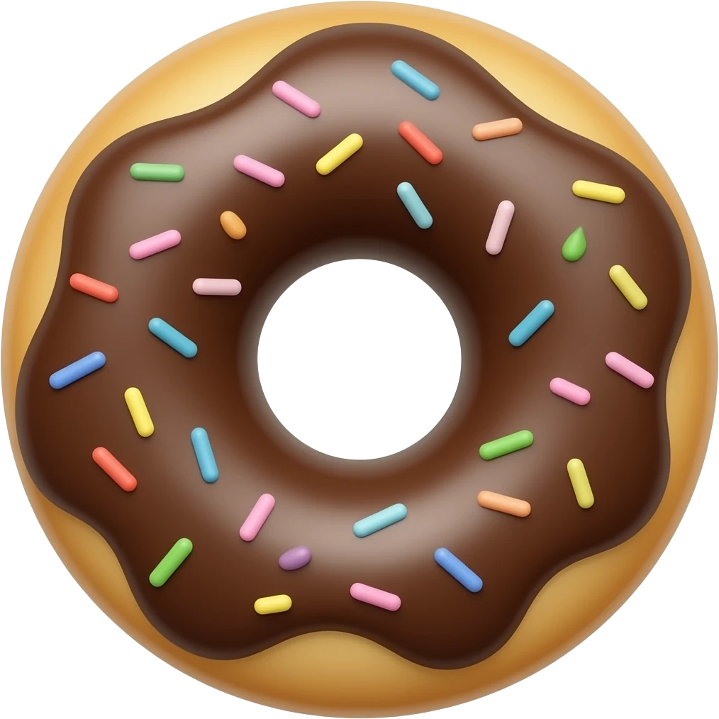 donut chocolate emoji