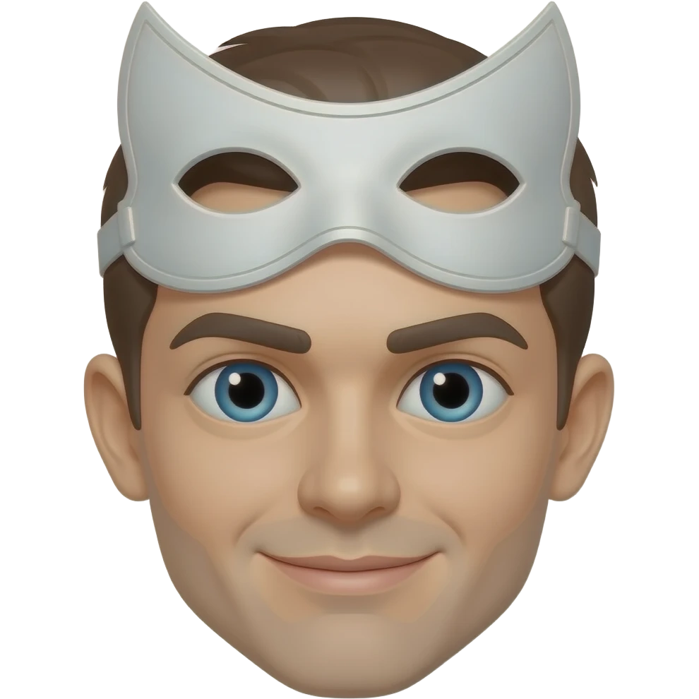 Crie um emojis.com usando máscara na cabeça. emoji