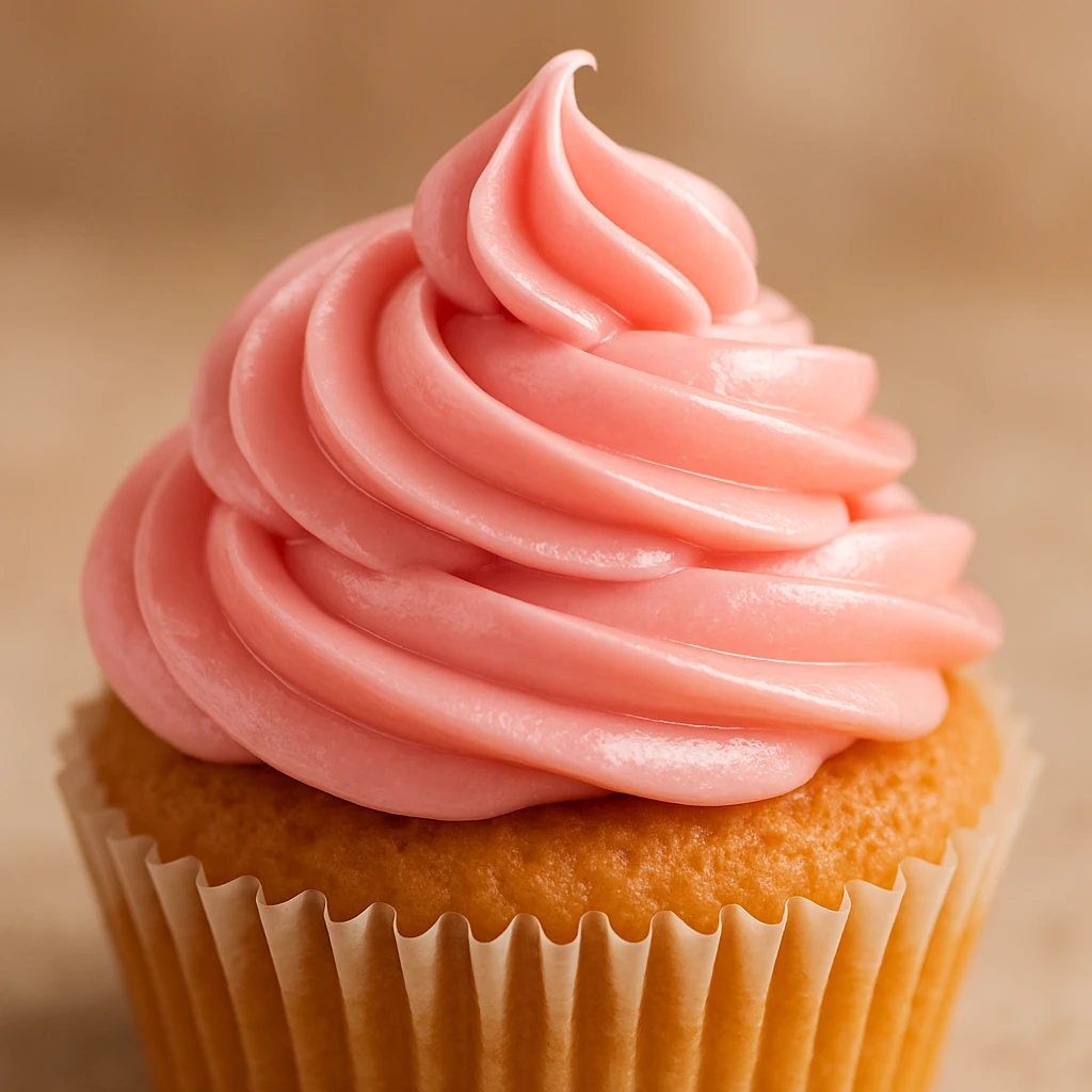 Cupcake with pink icing emoji