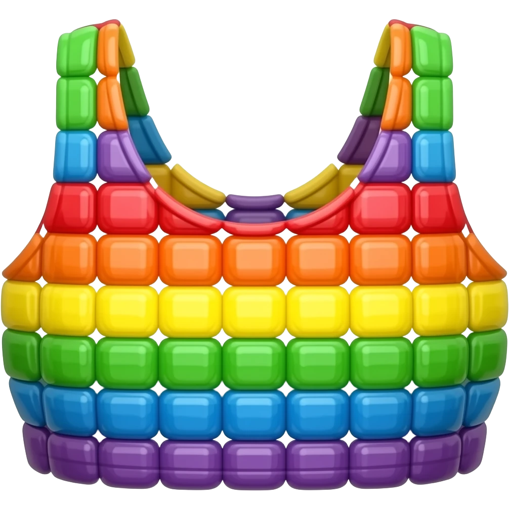 tank top made of rainbow candies emoji