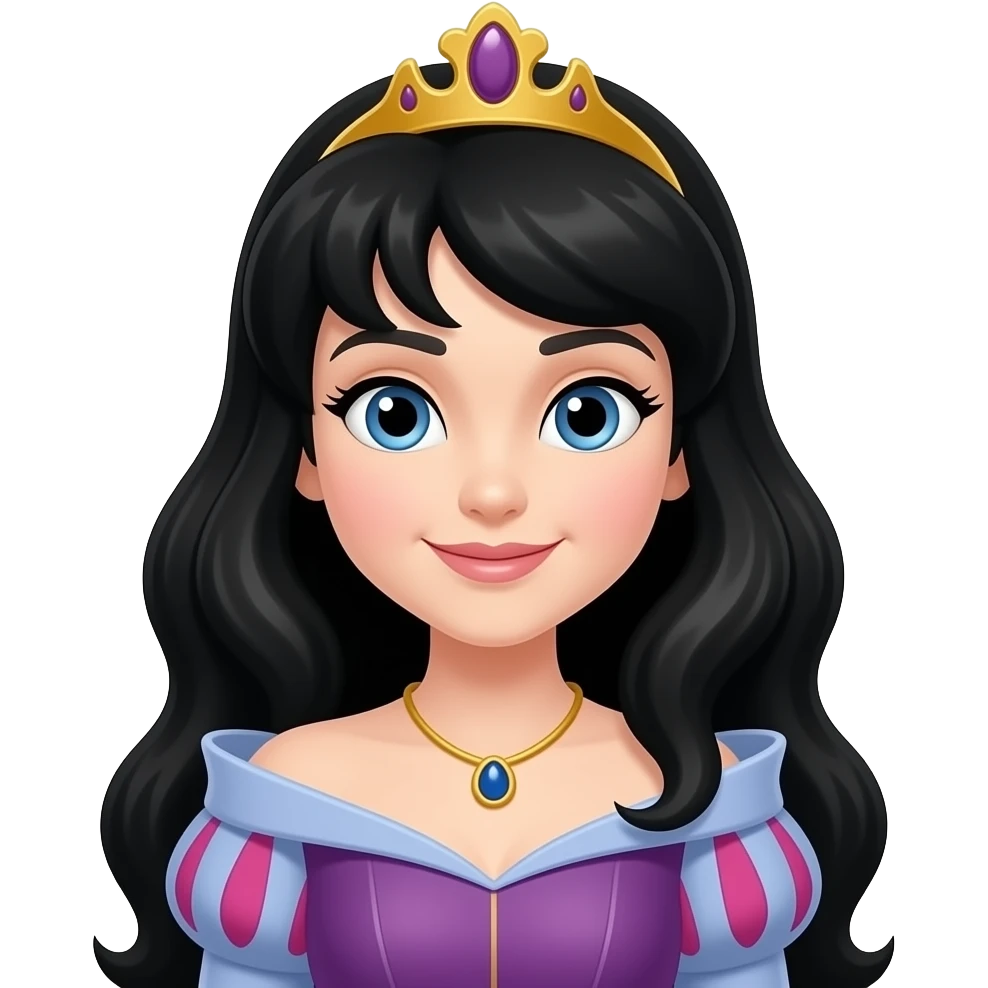 Princess Aurora but the hair is black emoji