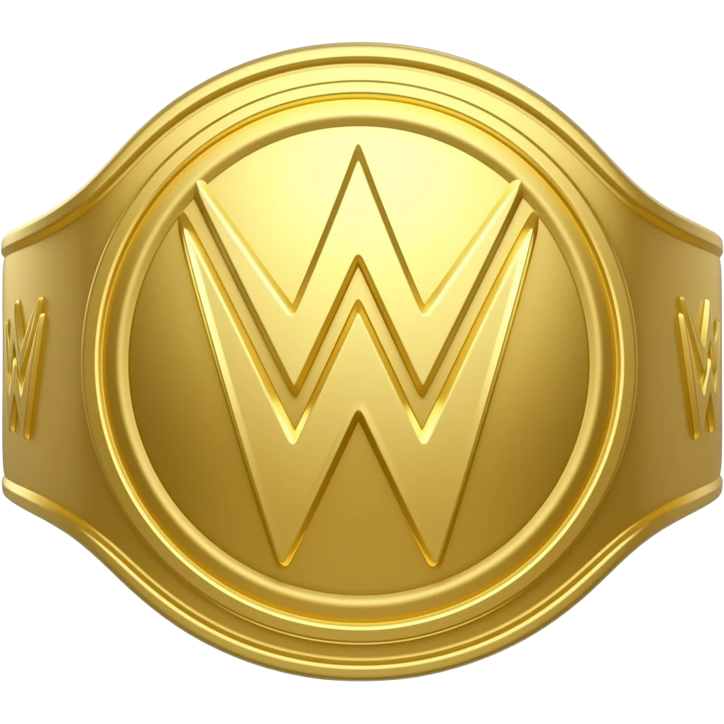 Gold wrestling belt emoji