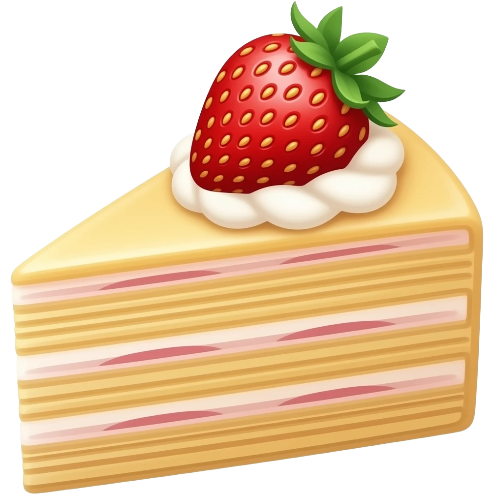 Strawberry Crepe Cake emoji