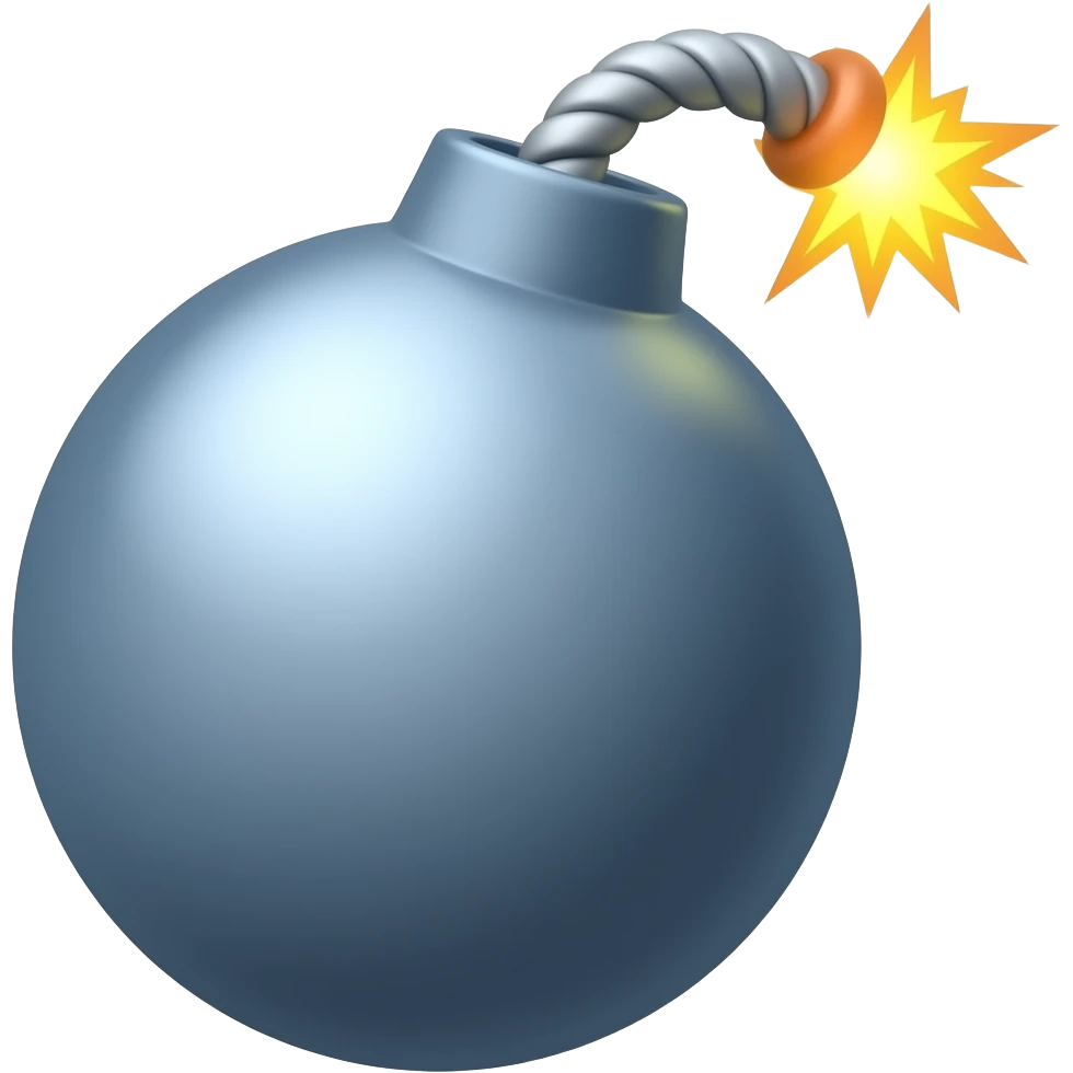 a blue bomb emoji
