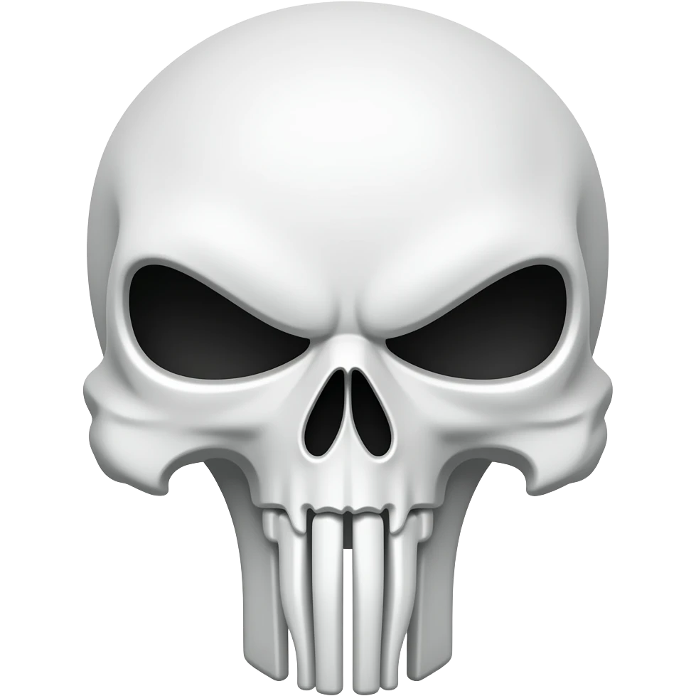 Punisher in white emoji