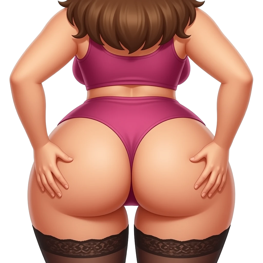 Miss piggy both hands spreading huge butt cheeks curvy girl showing anus emoji