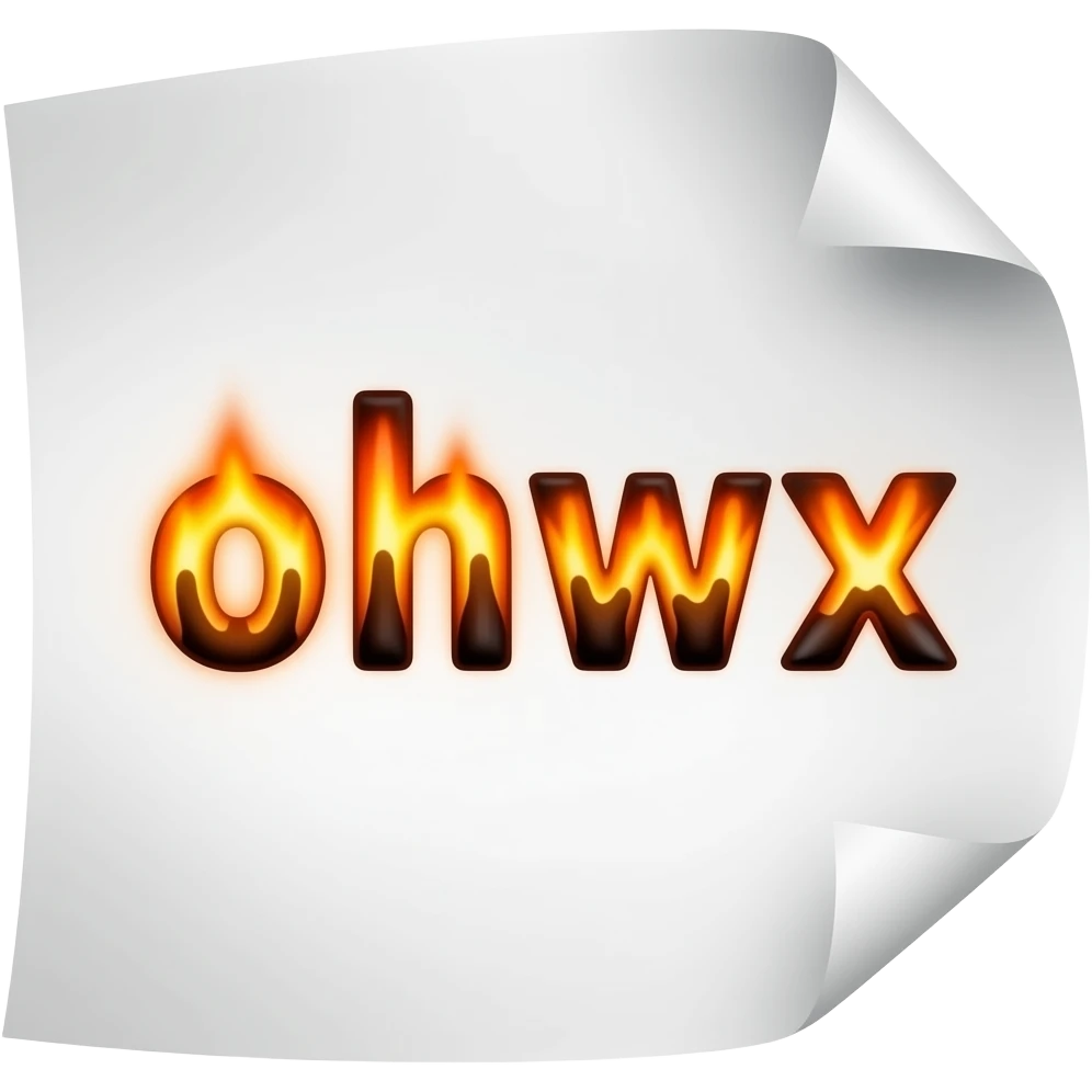 White Paper text burning emoji