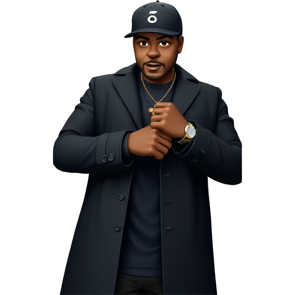 stylish dark-skinned man portrait emoji