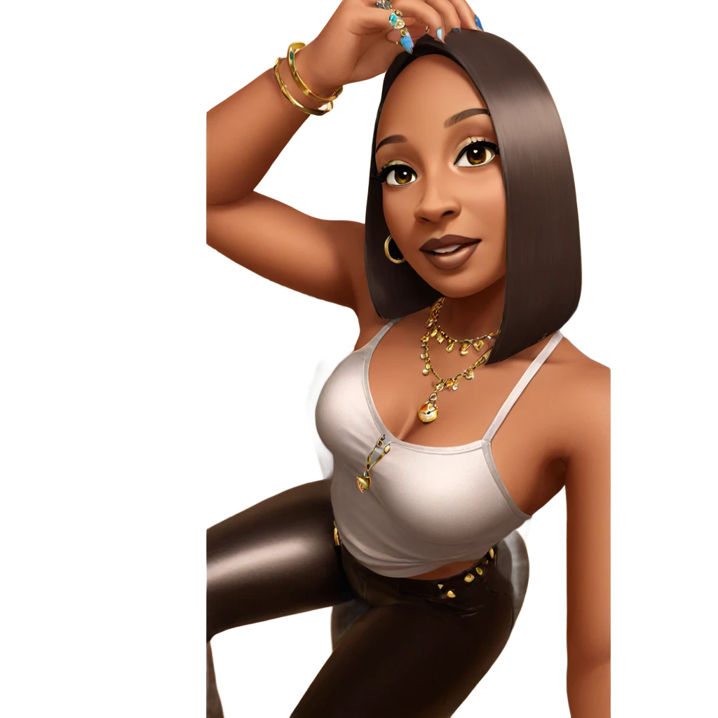 dark beauty with jewelry emoji