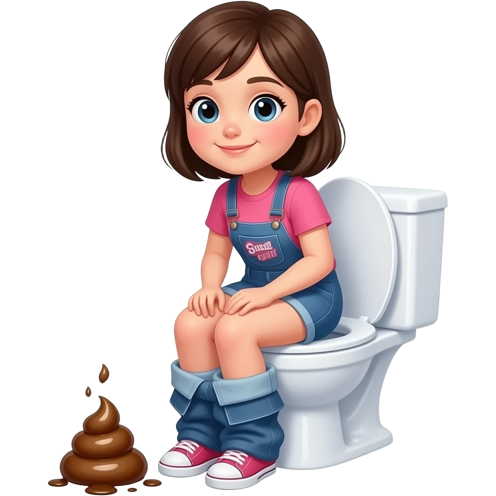 toilet poop girl emoji