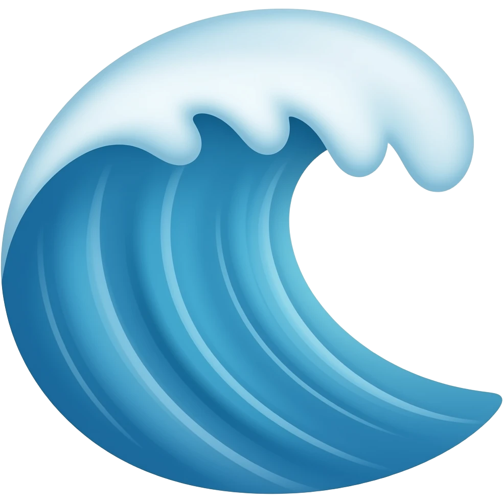one wave emoji