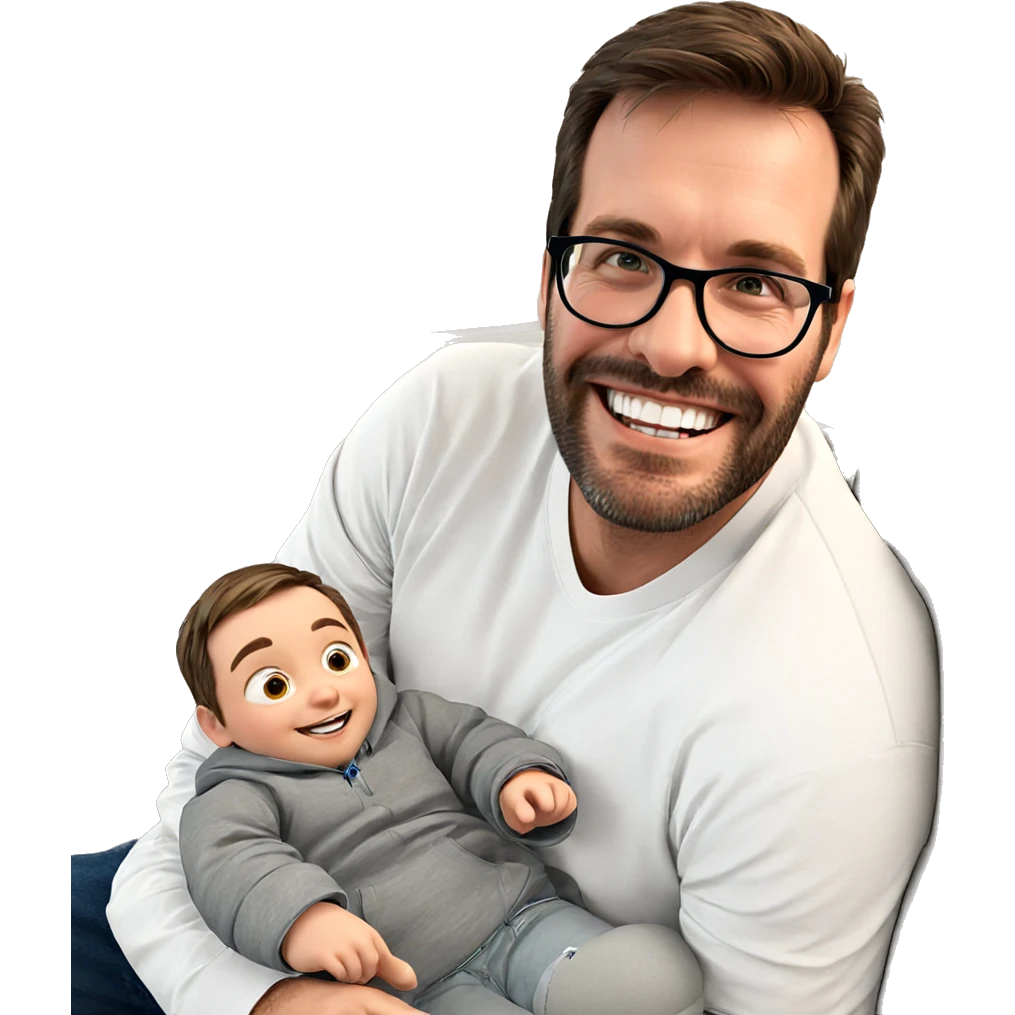 boys smiling together indoors emoji