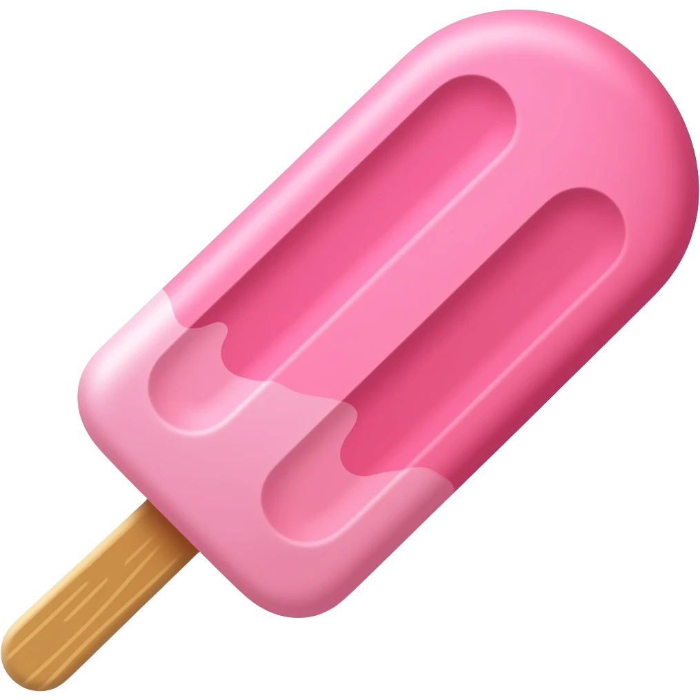 Pink long popsicle ice cream emoji