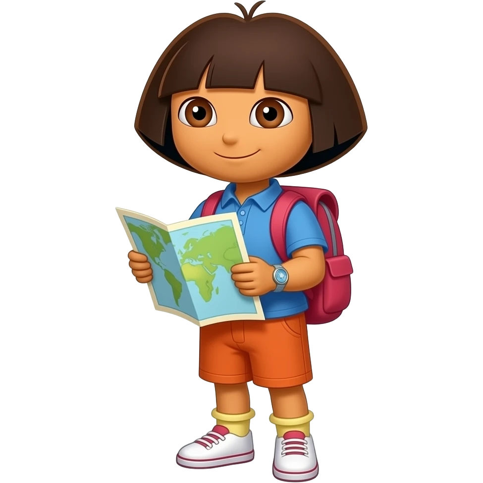 A male Dora the Explora emoji