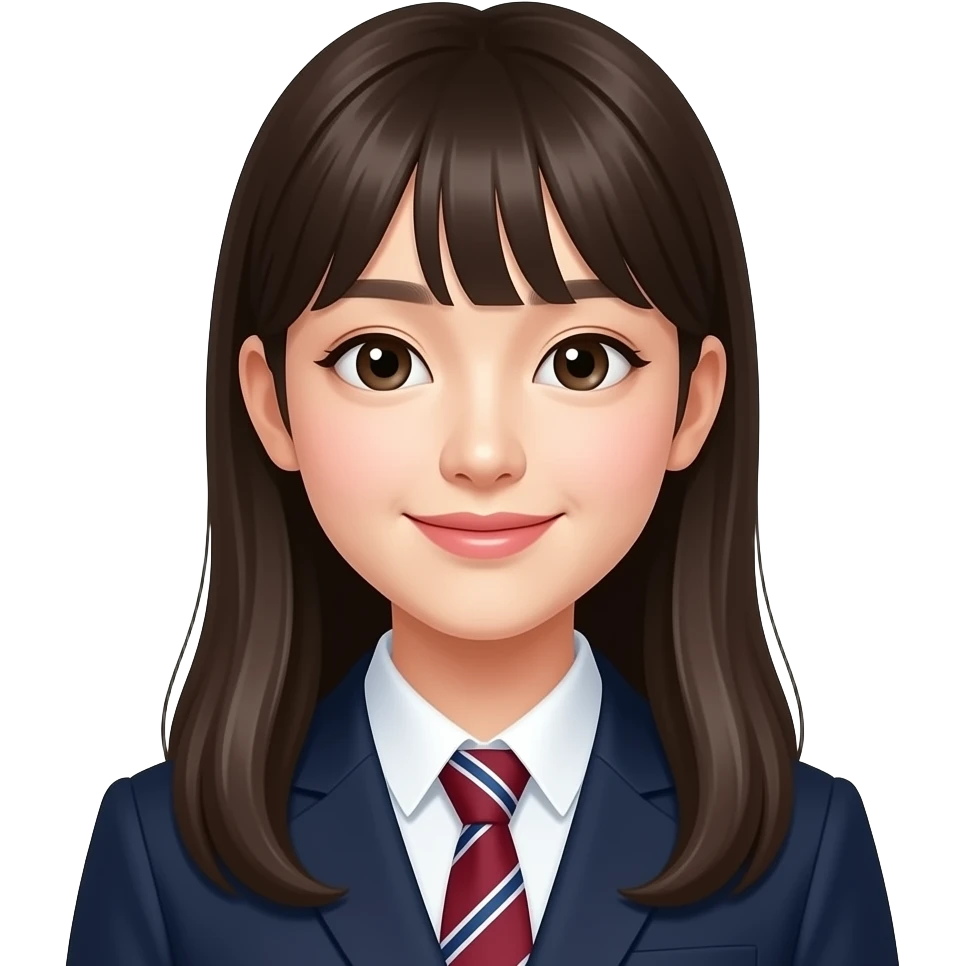 앞머리 내린 한국인 대학생 사회자 emoji