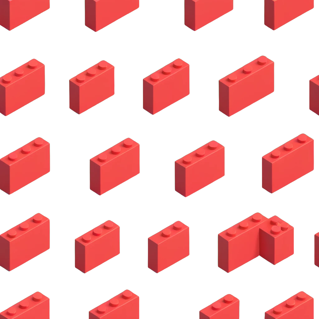 A single red brick emoji