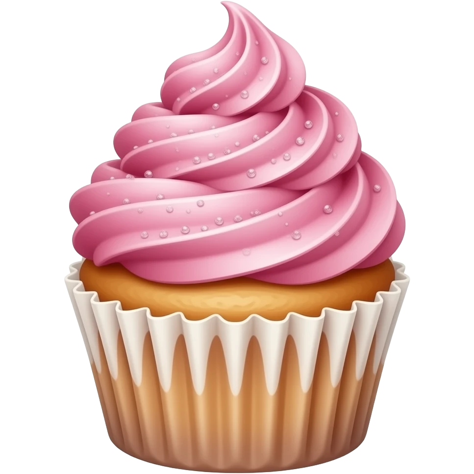 Cupcake with pink icing emoji