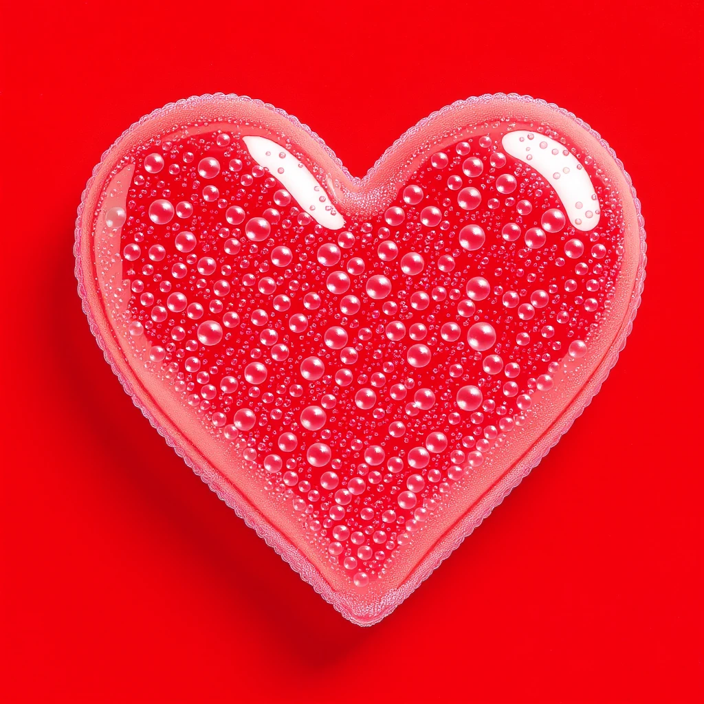 heart with a bubble texture emoji