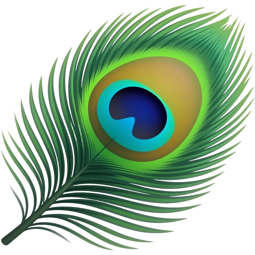 Peacock feather emoji