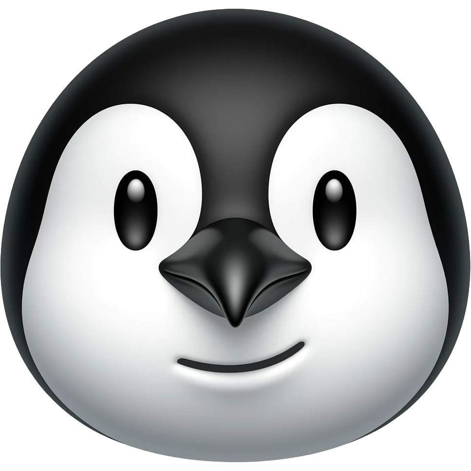penguin face wink emoji