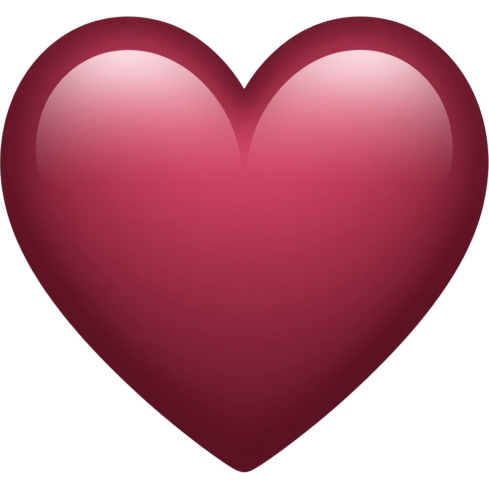 Maroon heart emoji