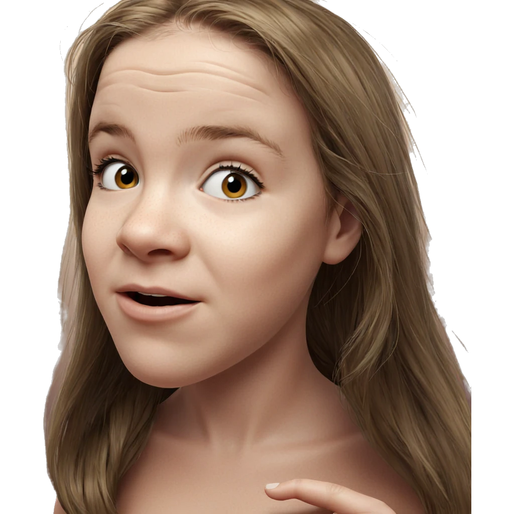 realistic portrait of girl emoji