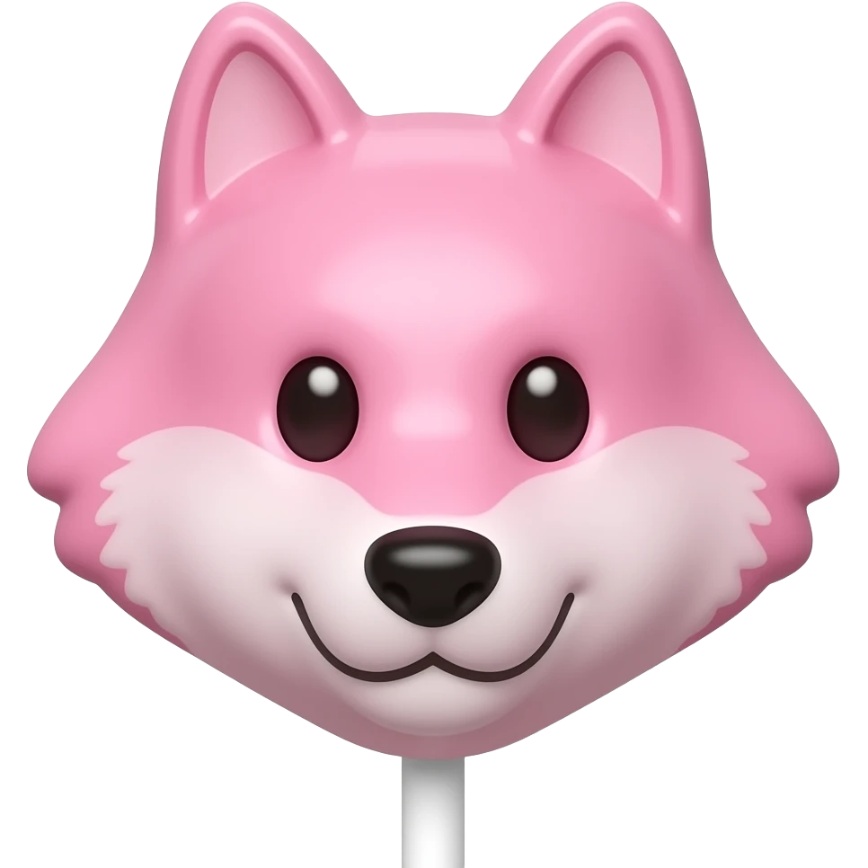 Pink Chocolate wolf lollipop emoji