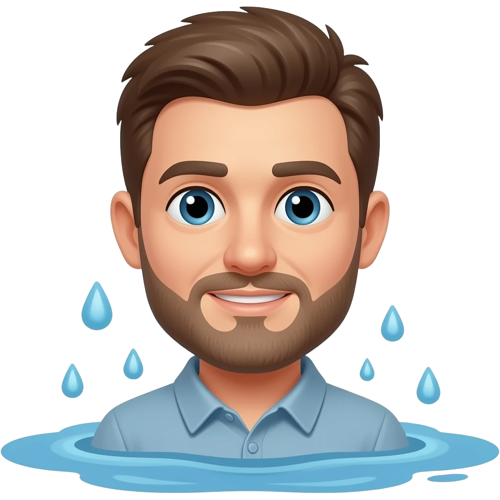 Drowning in emails emoji