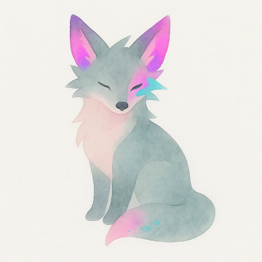 Neon Splash Fantasy Furry Animal Creature  emoji