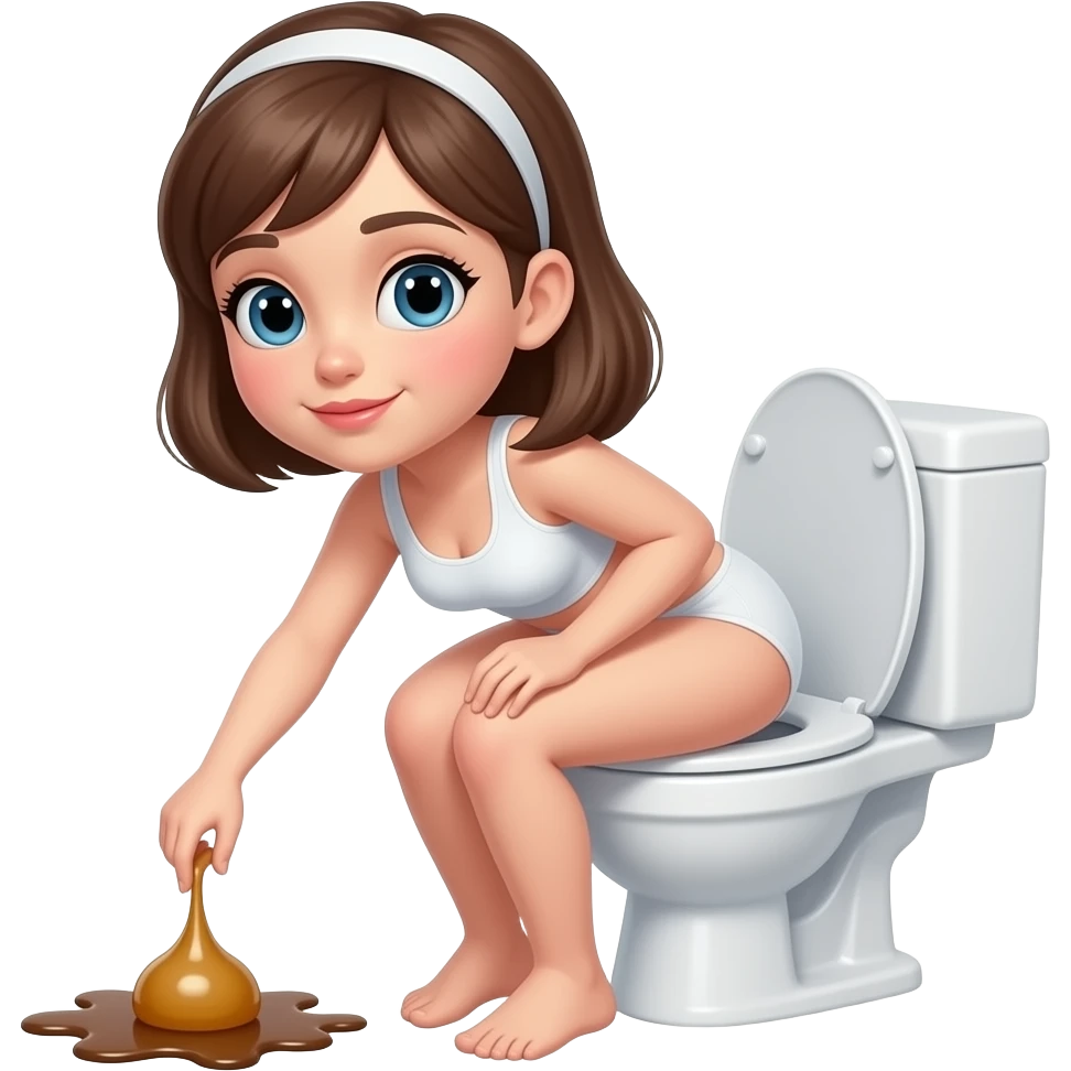 toilet pee girl emoji