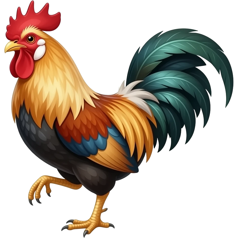 rooster standing on one leg emoji