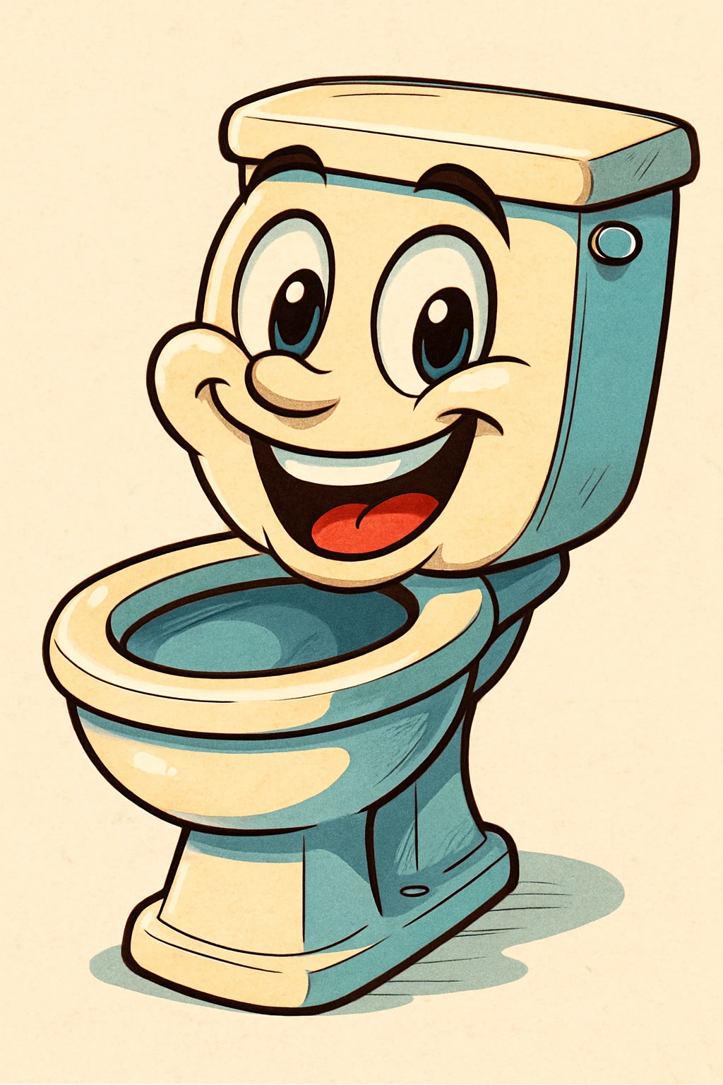 skibidi toilet, a toilet with a human head, in a playful cartoon style emoji